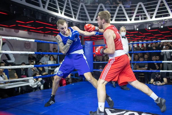 Bout Tussen Togobitsky Ilya Antonov Alexander Gewichtsklasse Tot Tijdens Boxing — Stockfoto