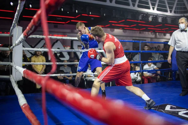 Bout Togobitsky Ilya Antonov Alexander Weight Category Boxing Kharkiv Derby — Zdjęcie stockowe