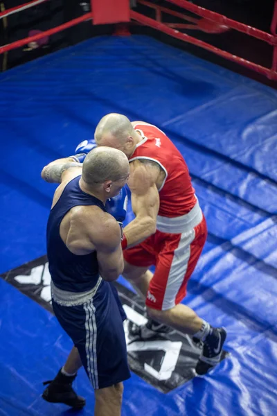 Combate Entre Burka Pavel Bogdanov Dmitry Categoría Peso Hasta Durante —  Fotos de Stock