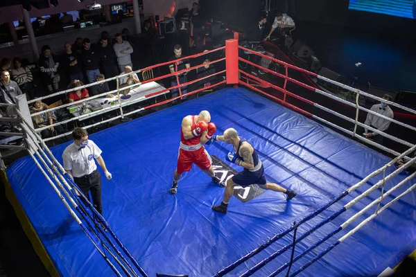 Bout Burka Pavel Bogdanov Dmitry Weight Category Boxing Kharkiv Derby — Φωτογραφία Αρχείου