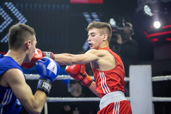 Bout Galkin Ivan Boyko Ignat Weight Category Boxing Kharkiv Derby — Zdjęcie stockowe