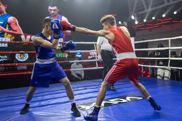 Bout Tussen Galkin Ivan Boyko Ignat Gewichtsklasse Tot Tijdens Het — Stockfoto