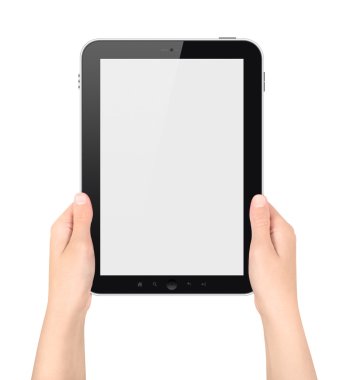 tablet pc elinde tutan izole