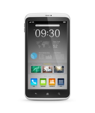 başlangıç ekranı arayüzü ile akıllı telefon
