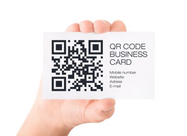 QR code ziyaret kart kavramı