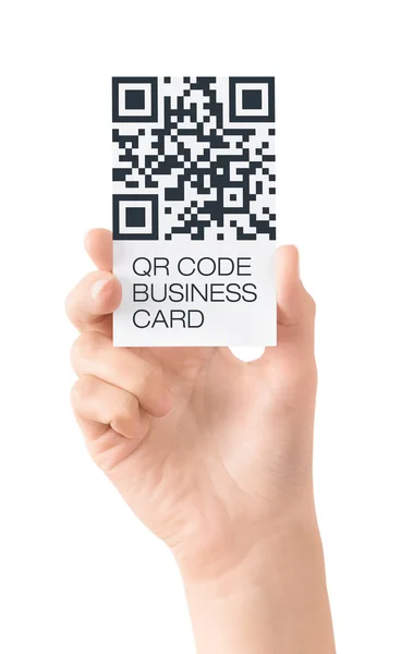 Business card with QR code data isolated — Stock Photo, Image