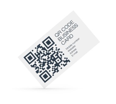 QR-code iş kart kavramı