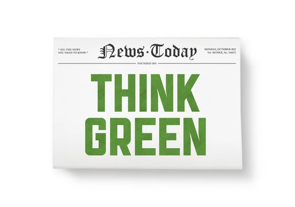 Think green headline — Stok fotoğraf