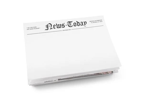 Blank newspaper with headline — Stock Photo, Image