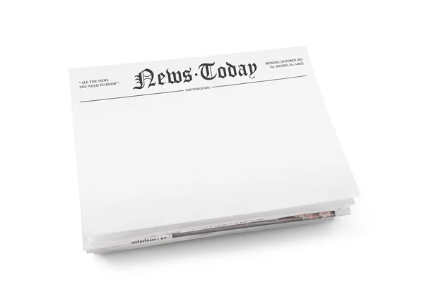 Periódico en blanco con titular — Foto de Stock