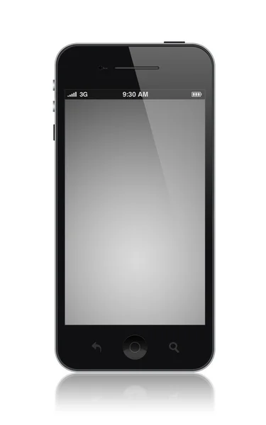 Modern smartphone with blank screen isolated — Stockfoto