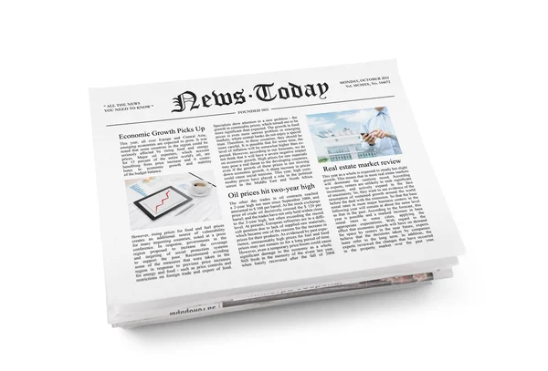 Newspaper with fresh news — Stock Photo, Image