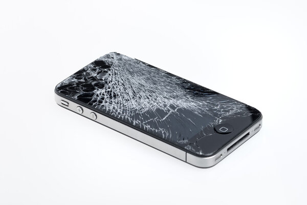 Разбитое Apple iPhone 4
