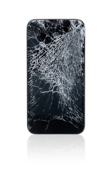 Сломанный мобильный телефон — стоковое фото
