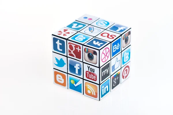 Social Media Rubick's Cube — Stock Photo, Image