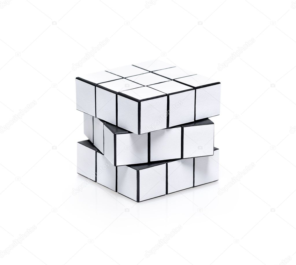 Blank white cubic twist puzzle – Stock Editorial Photo © bloomua #22395701