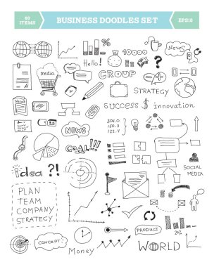 iş öğeleri kümesi doodle
