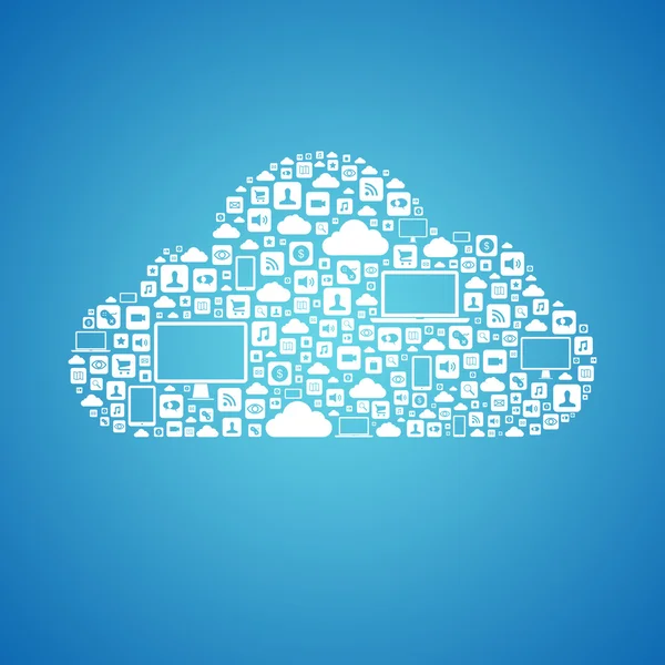 Concepto de computación en nube — Archivo Imágenes Vectoriales