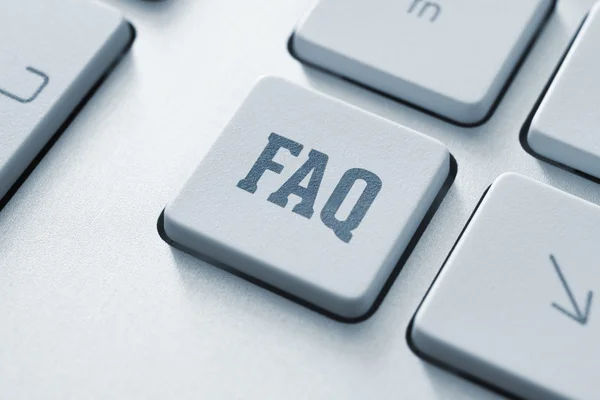 FAQ knop — Stockfoto