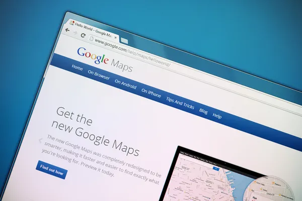 Nuove mappe di Google — Foto Stock
