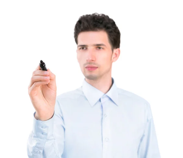 Businessman writing with a marker Royalty Free Stock Photos