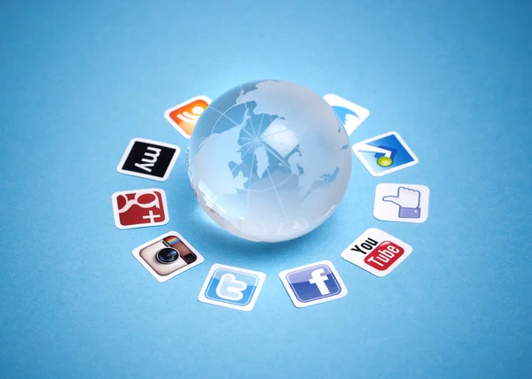 Comunicazione di social networking — Foto Stock