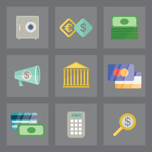 Financiën icons set — Stockvector