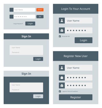 Web oturum açma kullanıcı arabirimi kümesi