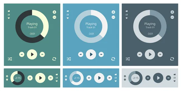 Media player vector-interface — Stockvector