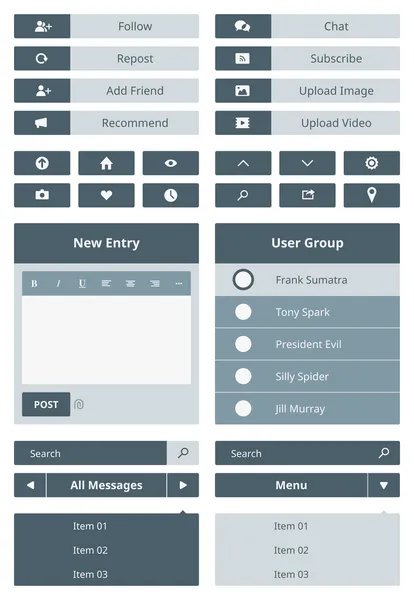 Website user interface form — Stock Vector