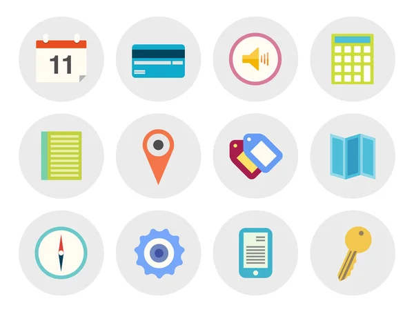 Juego de iconos vectoriales modernos — Archivo Imágenes Vectoriales