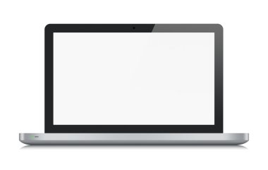 modern metalik laptop izole