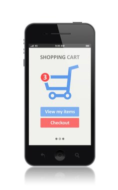 modern smartphone üzerinde e-ticaret uygulaması