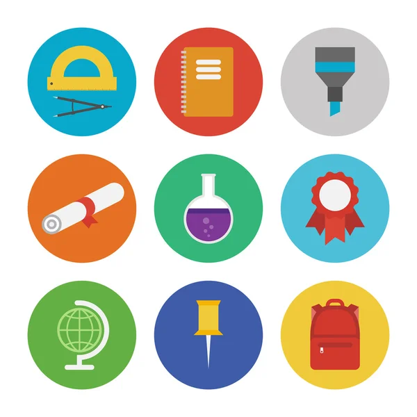 Education icons set — Stock Vector