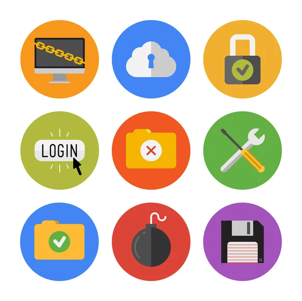 Conjunto de iconos de seguridad de Internet — Archivo Imágenes Vectoriales
