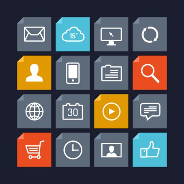 metro stil vektör simgeleri