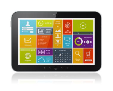 modern UI ile dijital tablet