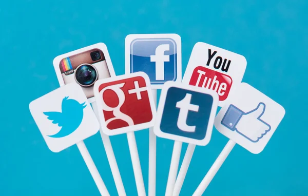 Znamení sociálních médií — Stock fotografie