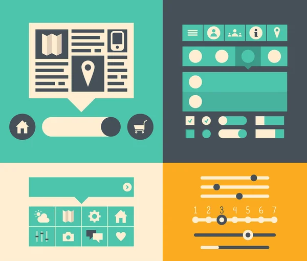 Elementi dell'interfaccia utente del sito — Vettoriale Stock