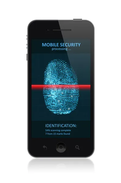 Smartphone med fingerprint ansökan — Stockfoto