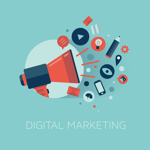 Digital marketing concept illustration