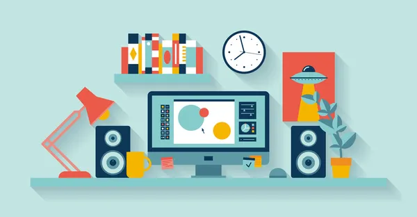 Designer workspace in the office