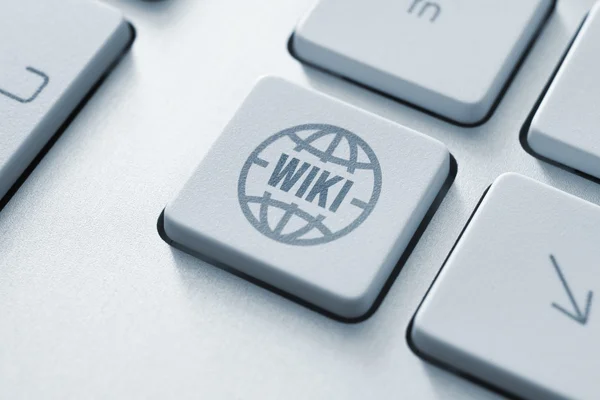 Wiki button — Stock Photo, Image