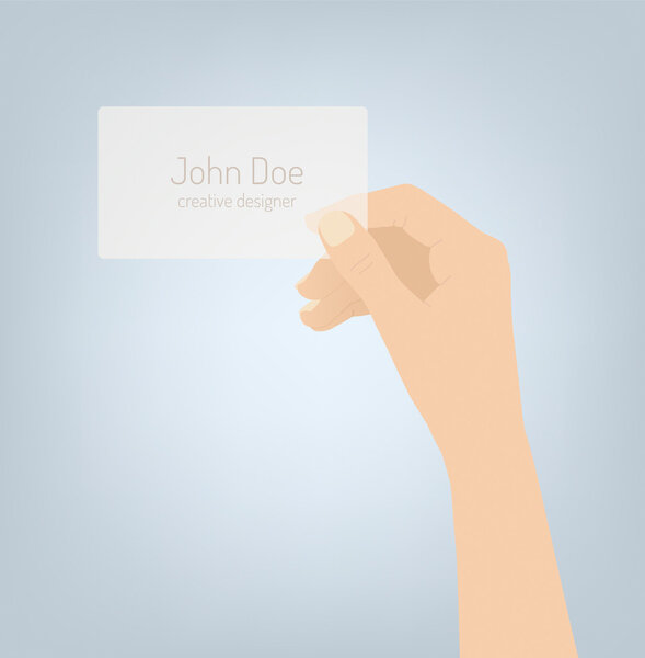 Ручная иллюстрация с личной визиткой
