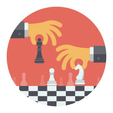 Strateji düz illüstrasyon kavramı
