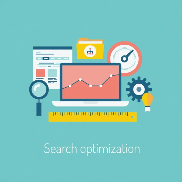 Concepto ilustrativo de optimización de búsqueda — Archivo Imágenes Vectoriales