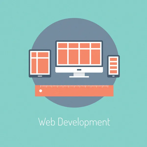 Web development illustration concept — Stock Vector