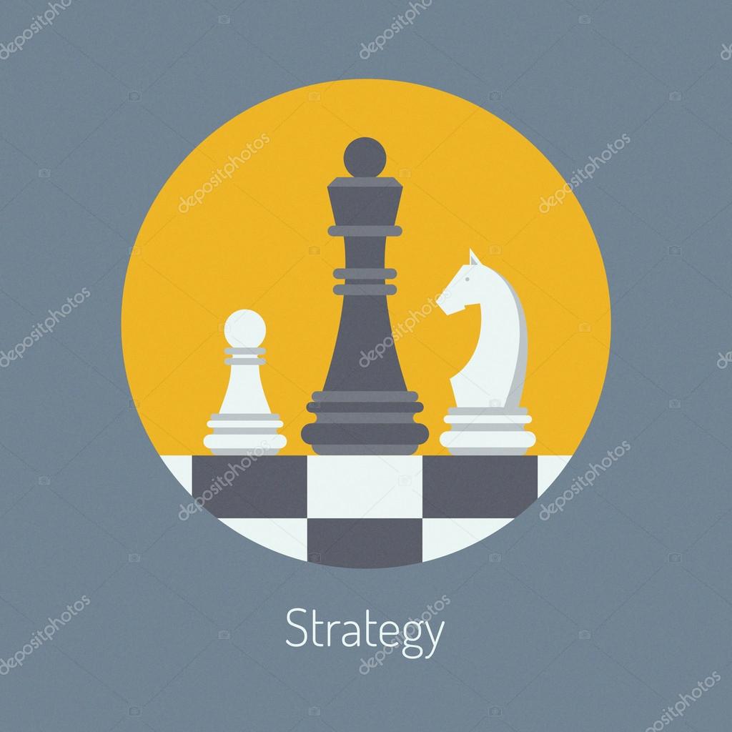 Xadrez - Estratégia Do Crescimento Do Negócio Ilustração do Vetor