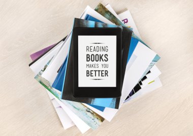 Reading books makes you better clipart