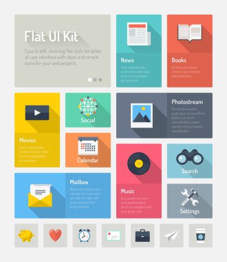Düz Infographic Web sitesi kullanıcı arabirimi kavramı